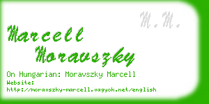 marcell moravszky business card